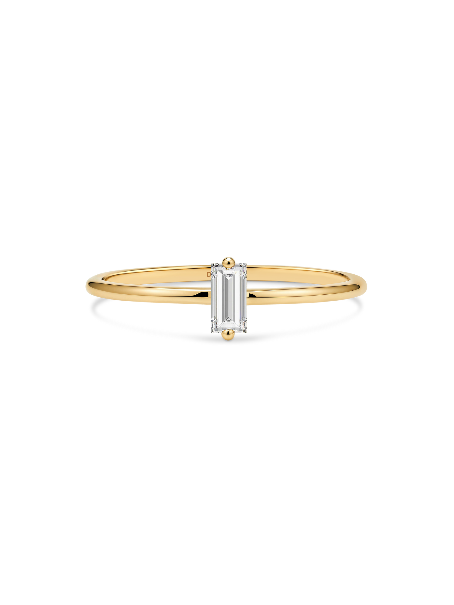 Baguette Lab Grown Diamond Solitaire Ring