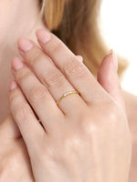 14K Gold Triple Round Lab Grown Diamond Ring