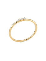 14K Gold Triple Round Lab Grown Diamond Ring