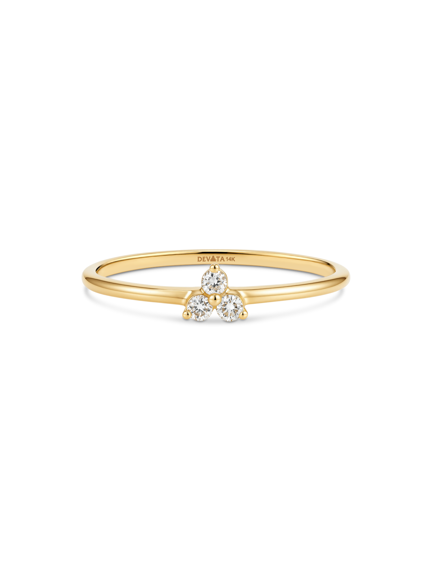 14K Gold Cluster Lab Grown Diamond Ring