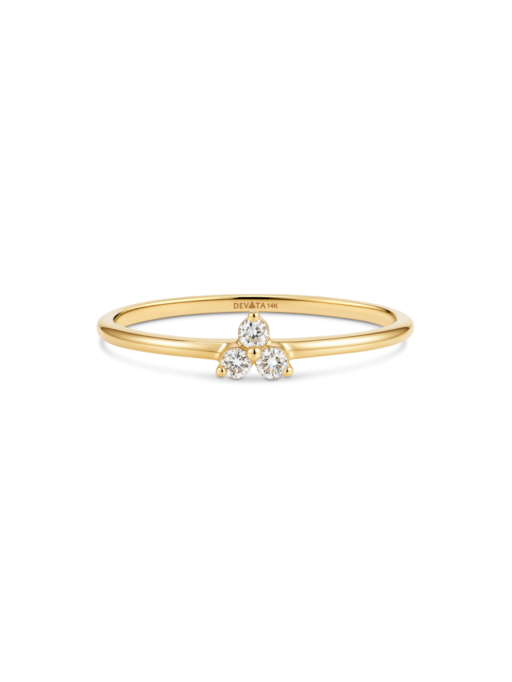 14K Gold Cluster Lab Grown Diamond Ring
