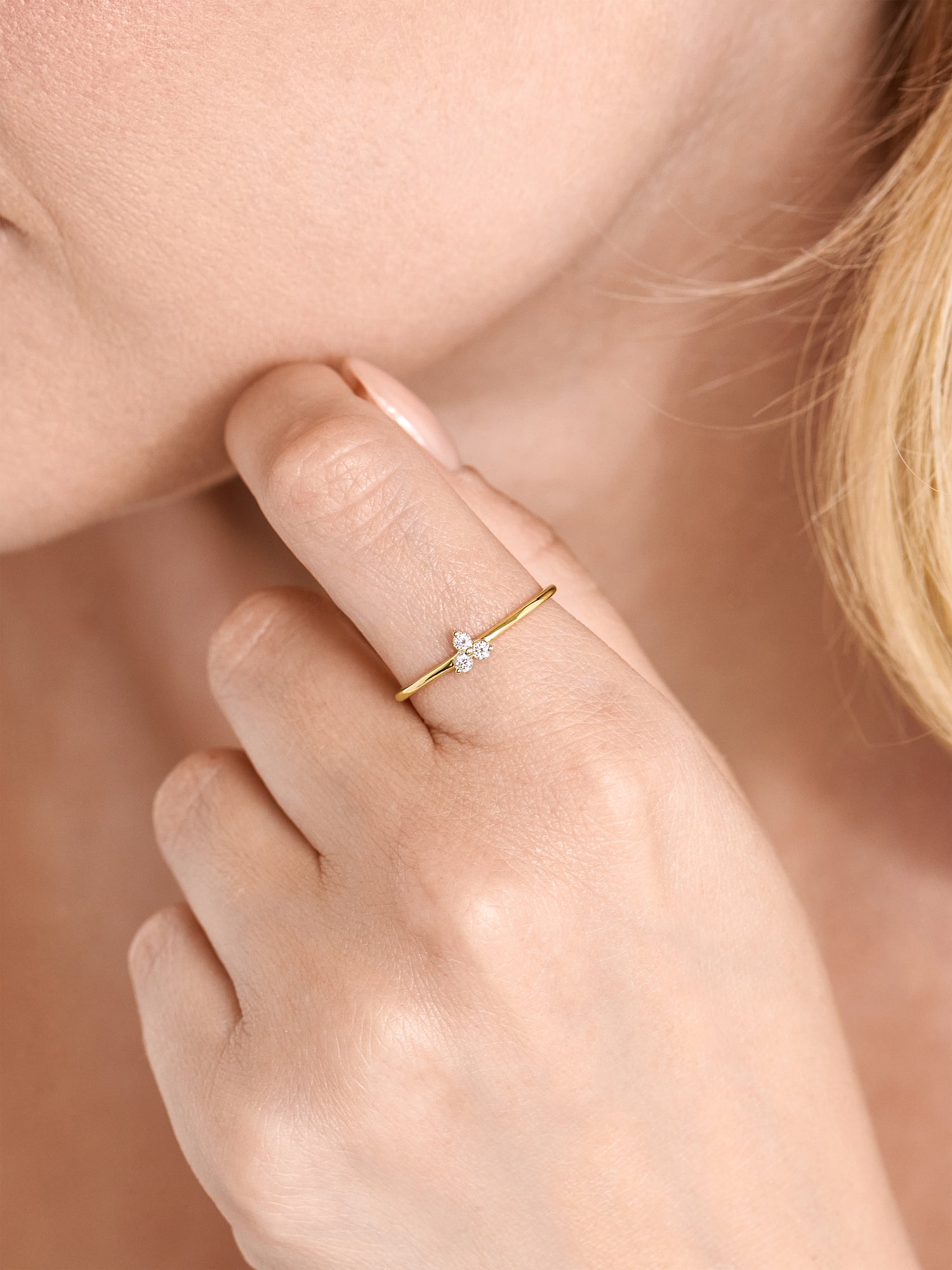 14K Gold Cluster Lab Grown Diamond Ring