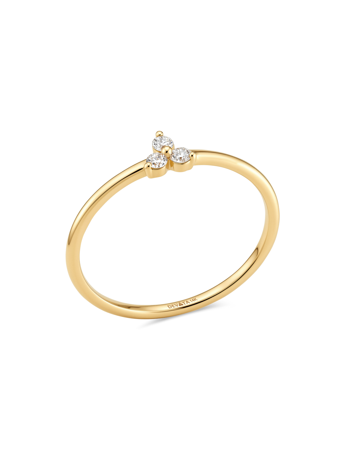 14K Gold Cluster Lab Grown Diamond Ring
