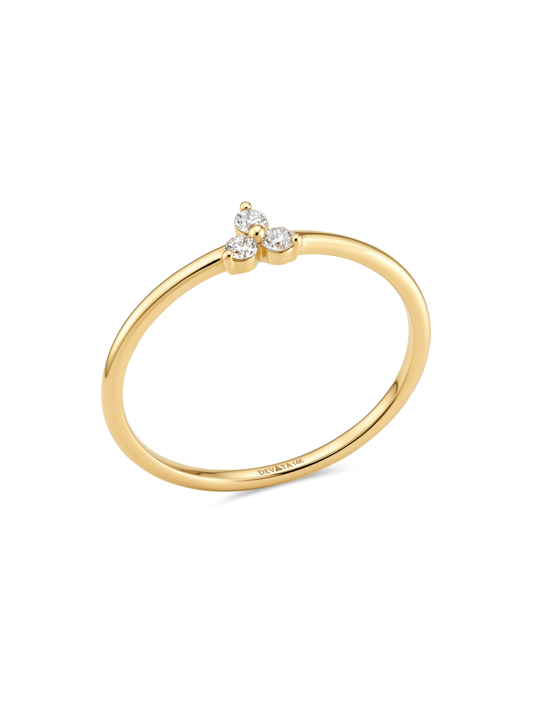 14K Gold Cluster Lab Grown Diamond Ring