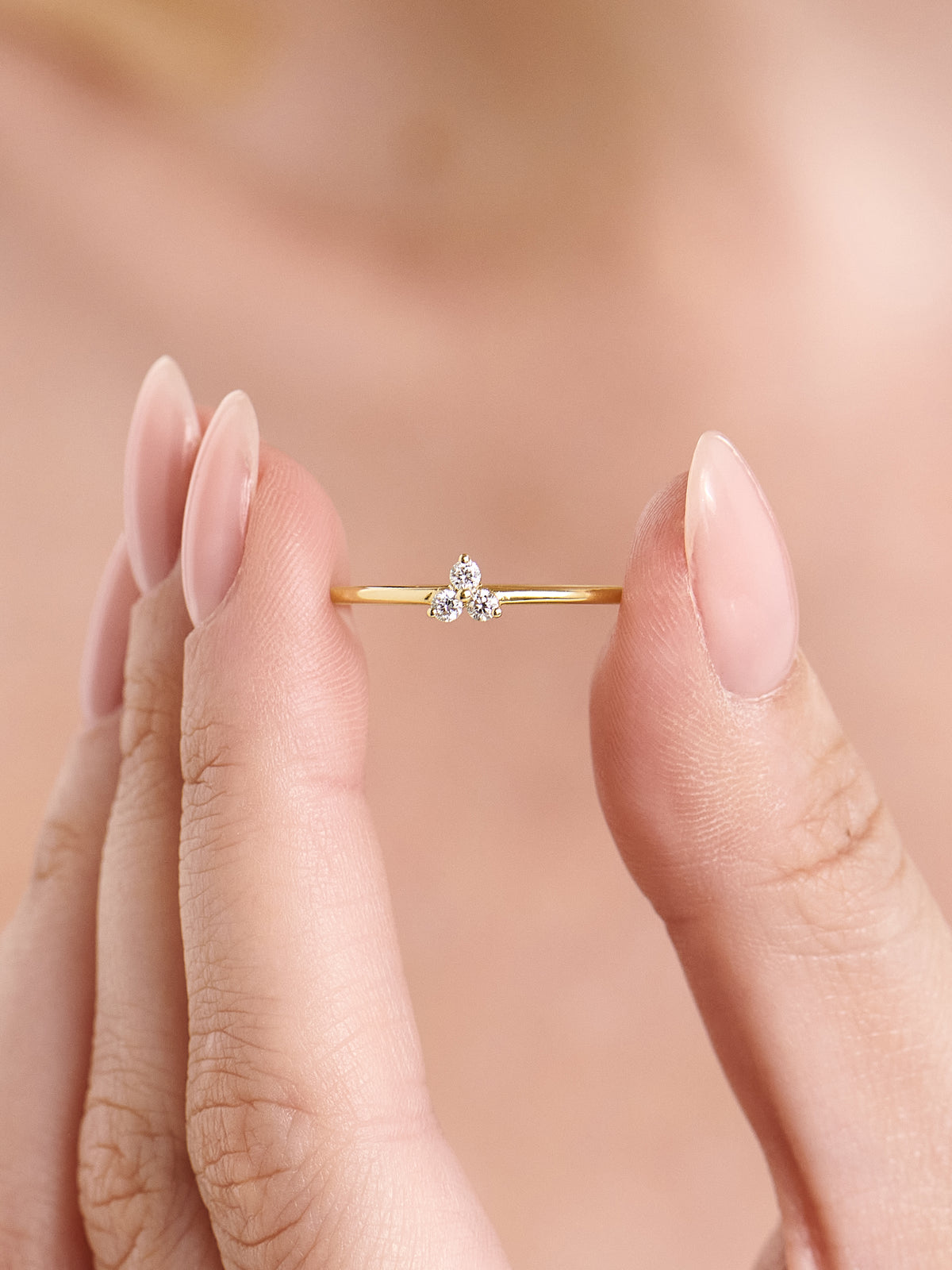 14K Gold Cluster Lab Grown Diamond Ring