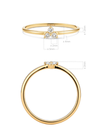 14K Gold Cluster Lab Grown Diamond Ring