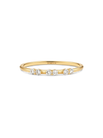 14K Gold Triple Cluster Lab Grown Diamond Ring