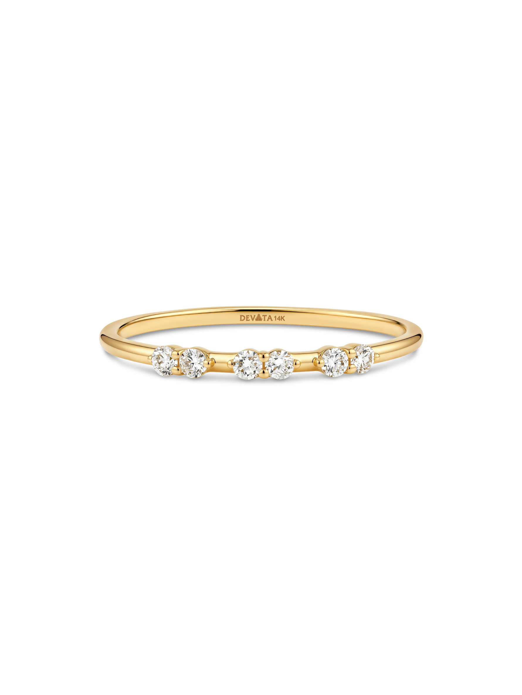 14K Gold Triple Cluster Lab Grown Diamond Ring