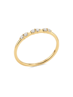 14K Gold Triple Cluster Lab Grown Diamond Ring