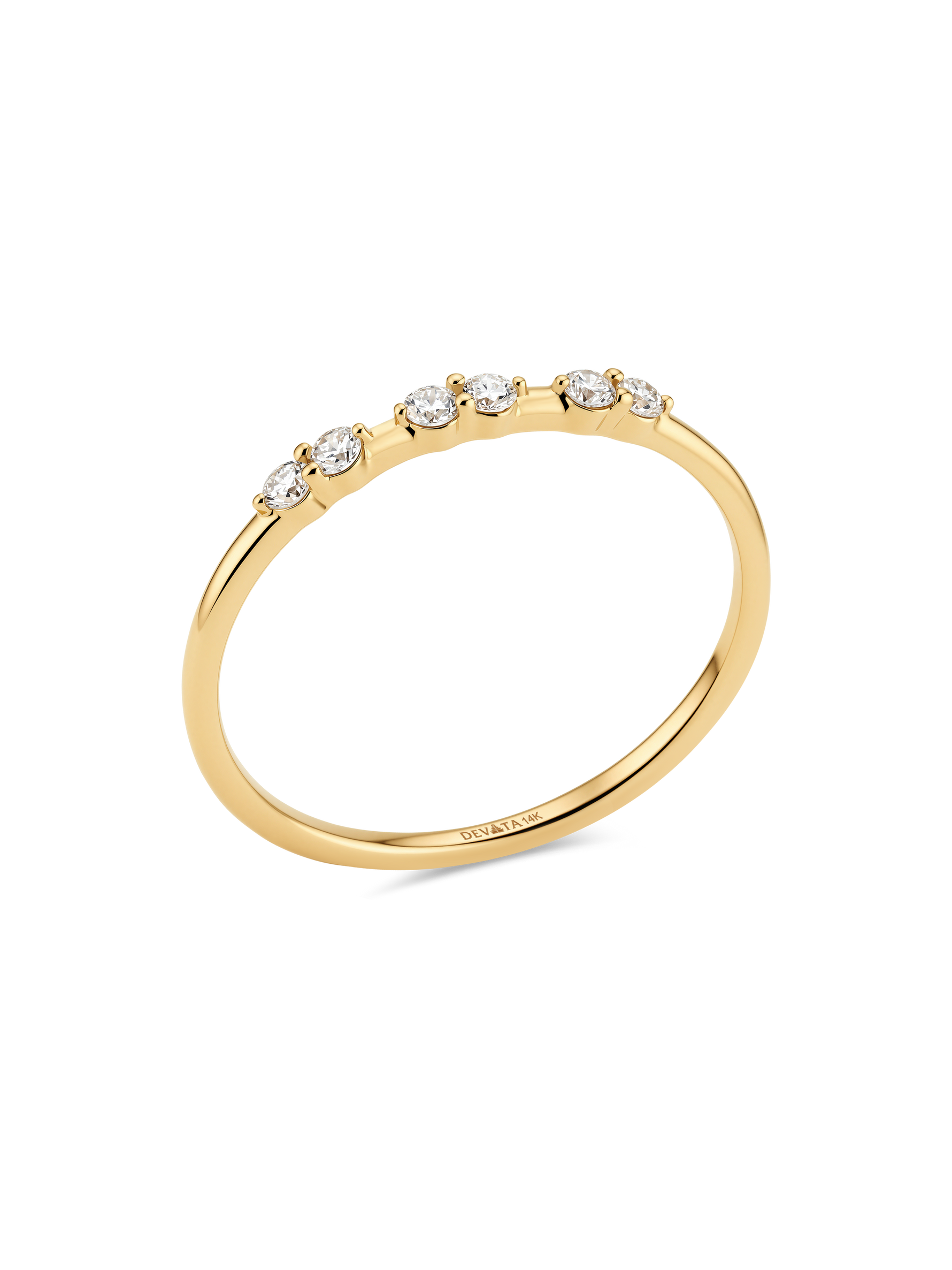 14K Gold Triple Cluster Lab Grown Diamond Ring