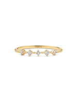 14K Gold Station Lab Grown Diamond Ring