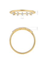 14K Gold Station Lab Grown Diamond Ring