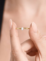 14K Gold Marquise Lab Grown Diamond Solitaire Ring