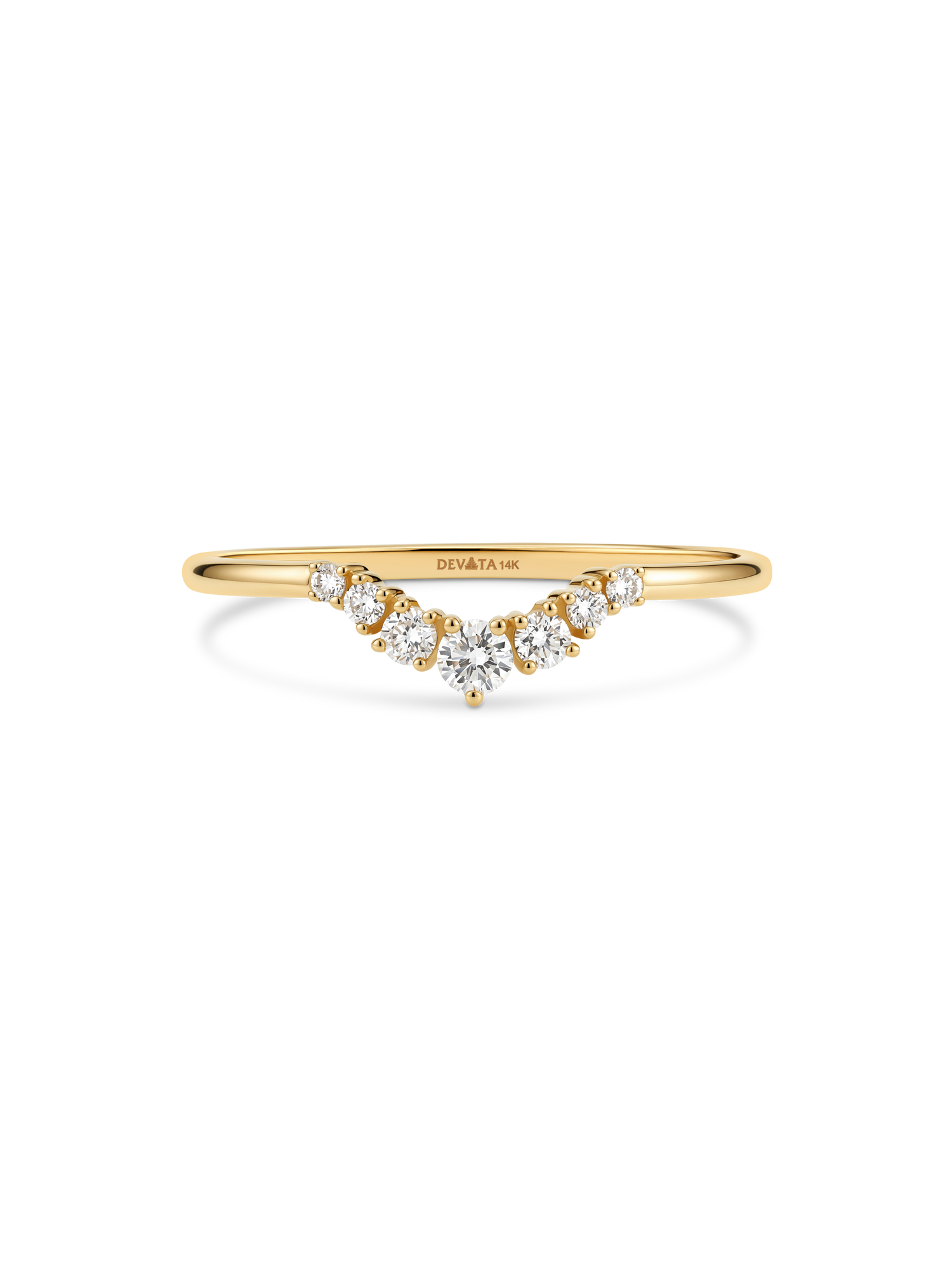 Crescent Lab Grown Diamond Ring