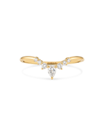 14K Gold Tiara Lab Grown Diamond Ring