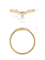 14K Gold Tiara Lab Grown Diamond Ring
