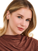 Triple Round Lab Grown Diamond Hoop Earrings in 14K Gold