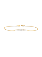 Round Graduated Lab Grown Diamond Chain Bracelet in 14K Gold