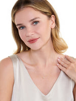 Round Bezel Lab Grown Diamond Chain Necklace in 14K Gold