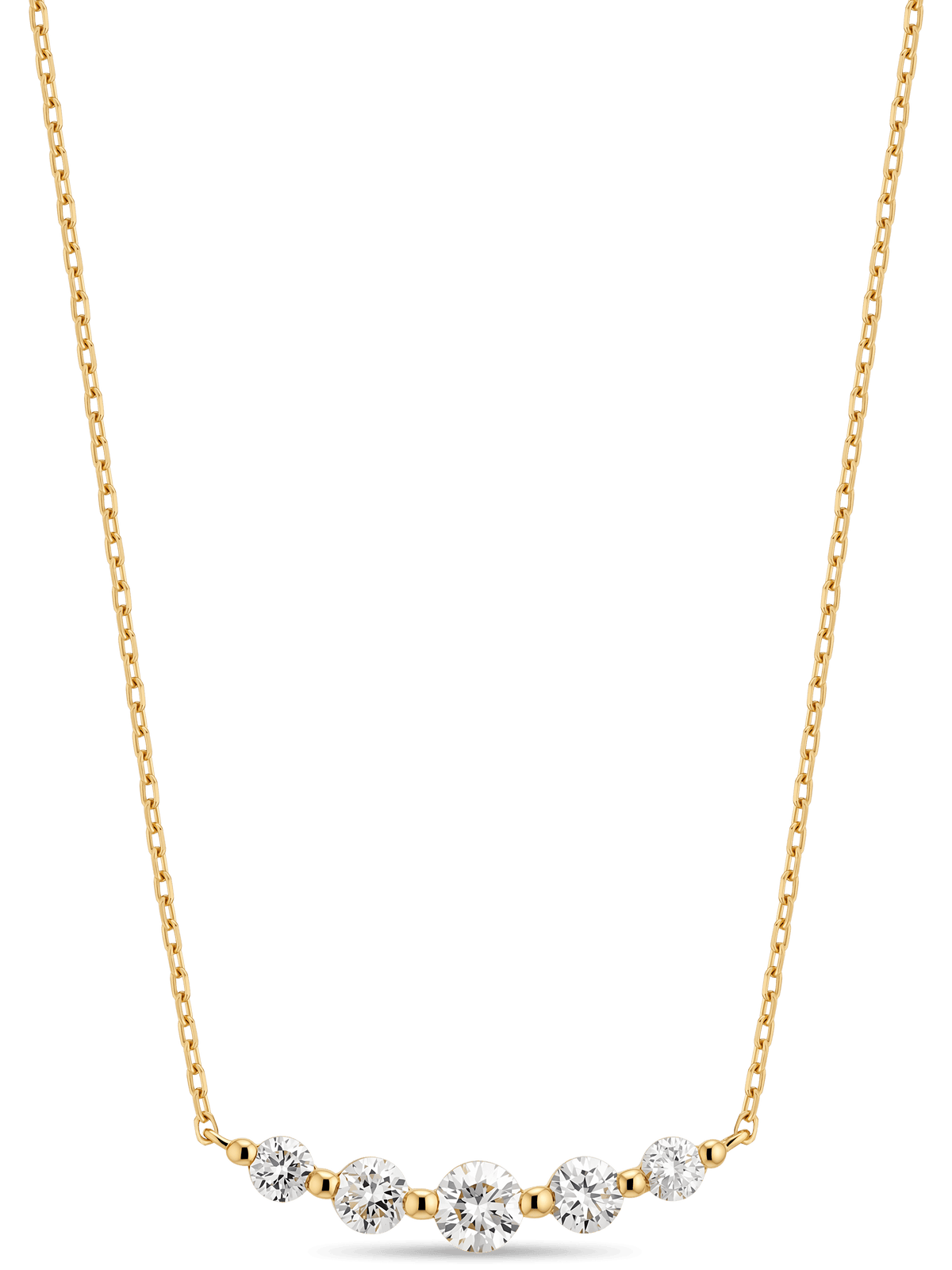 Round Graduated Lab Grown Diamond Necklace