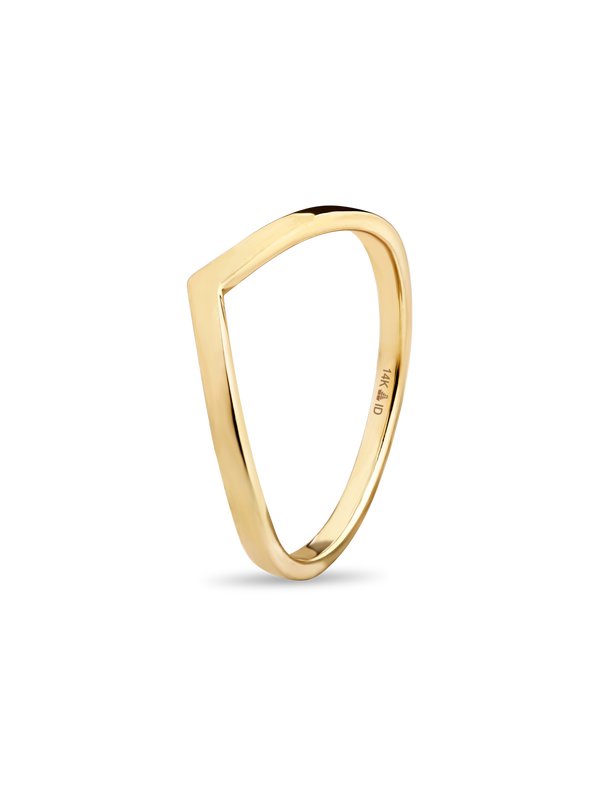Devata Wishbone Ring in 14K Gold