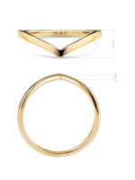 Devata Wishbone Ring in 14K Gold