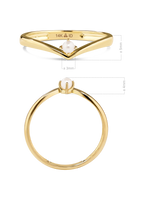 Devata Freshwater Pearl Wishbone Ring in 14K Gold
