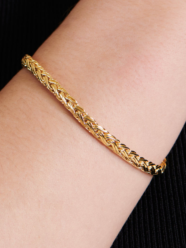 DEVATA Bali Paddy Chain Bracelet Gold Plated Sterling Silver