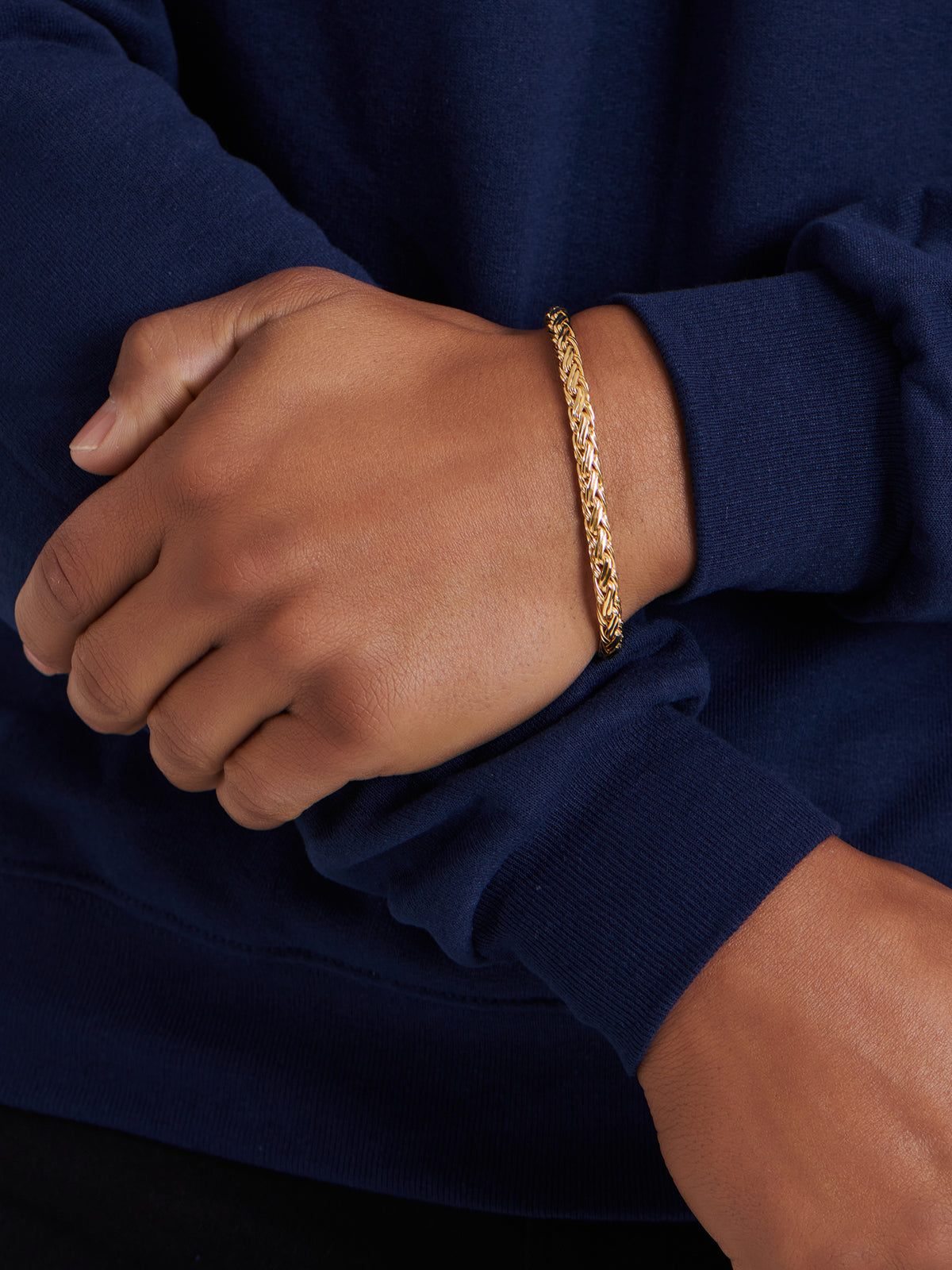 DEVATA Bali Paddy Chain Bracelet Gold Plated Sterling Silver