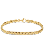 DEVATA Bali Paddy Chain Bracelet Gold Plated Sterling Silver