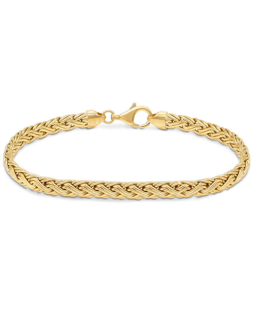 DEVATA Bali Paddy Chain Bracelet Gold Plated Sterling Silver