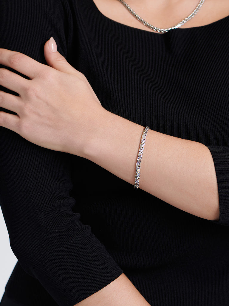 DEVATA Bali Paddy Chain Bracelet Sterling Silver