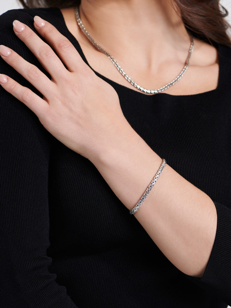 DEVATA Bali Paddy Chain Bracelet Sterling Silver