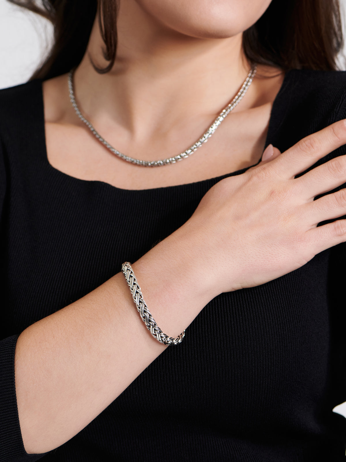 DEVATA Bali Paddy Chain Bracelet Sterling Silver