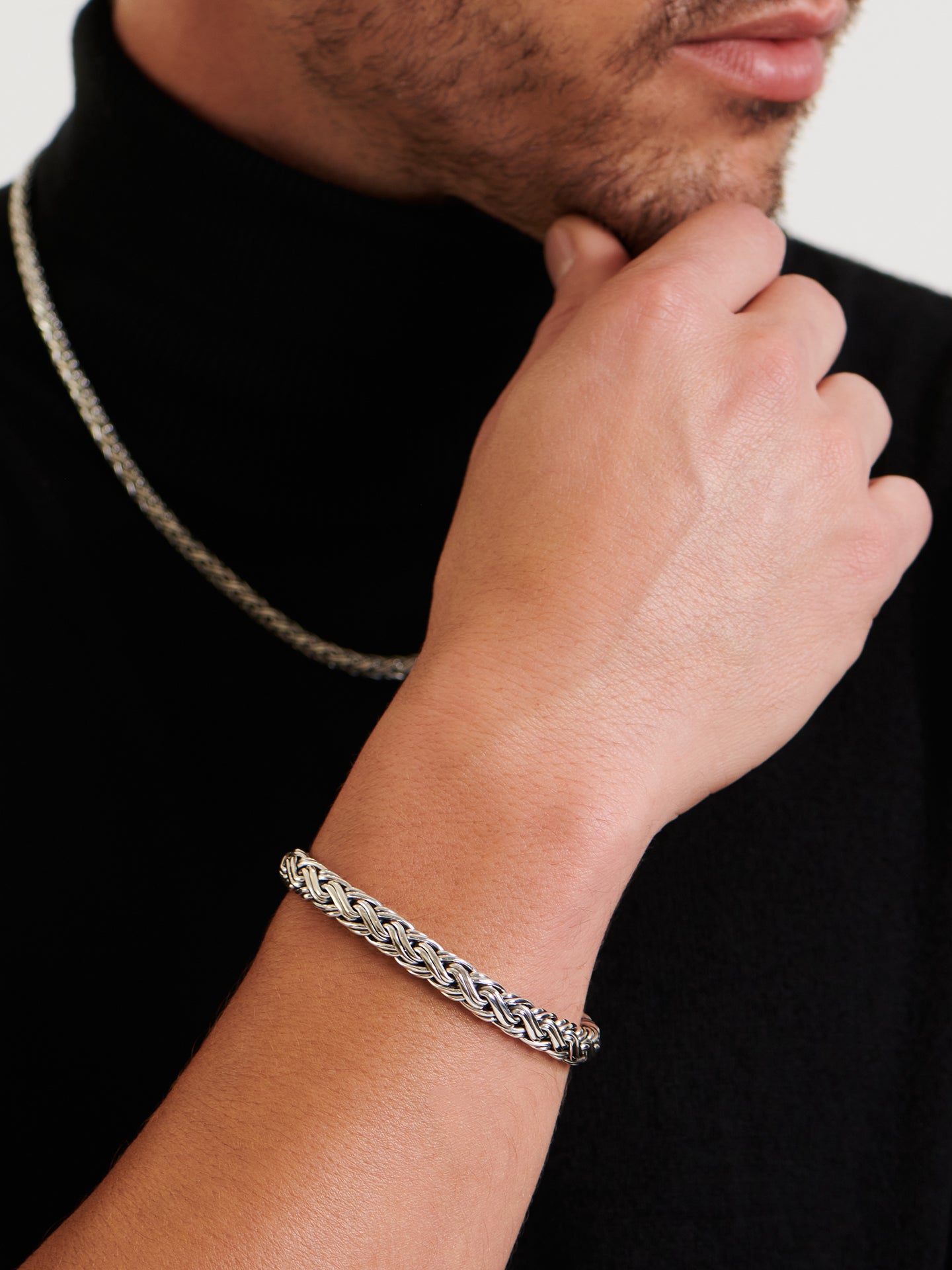 DEVATA Bali Paddy Chain Bracelet Sterling Silver