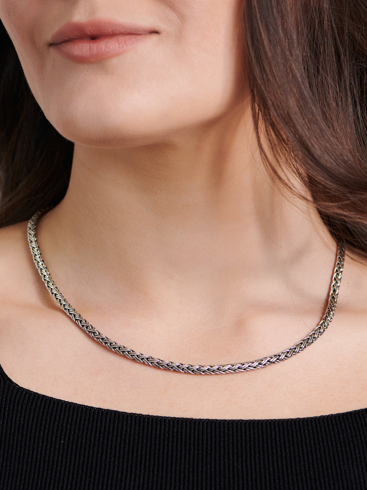 DEVATA Bali Paddy Chain Necklace Sterling Silver