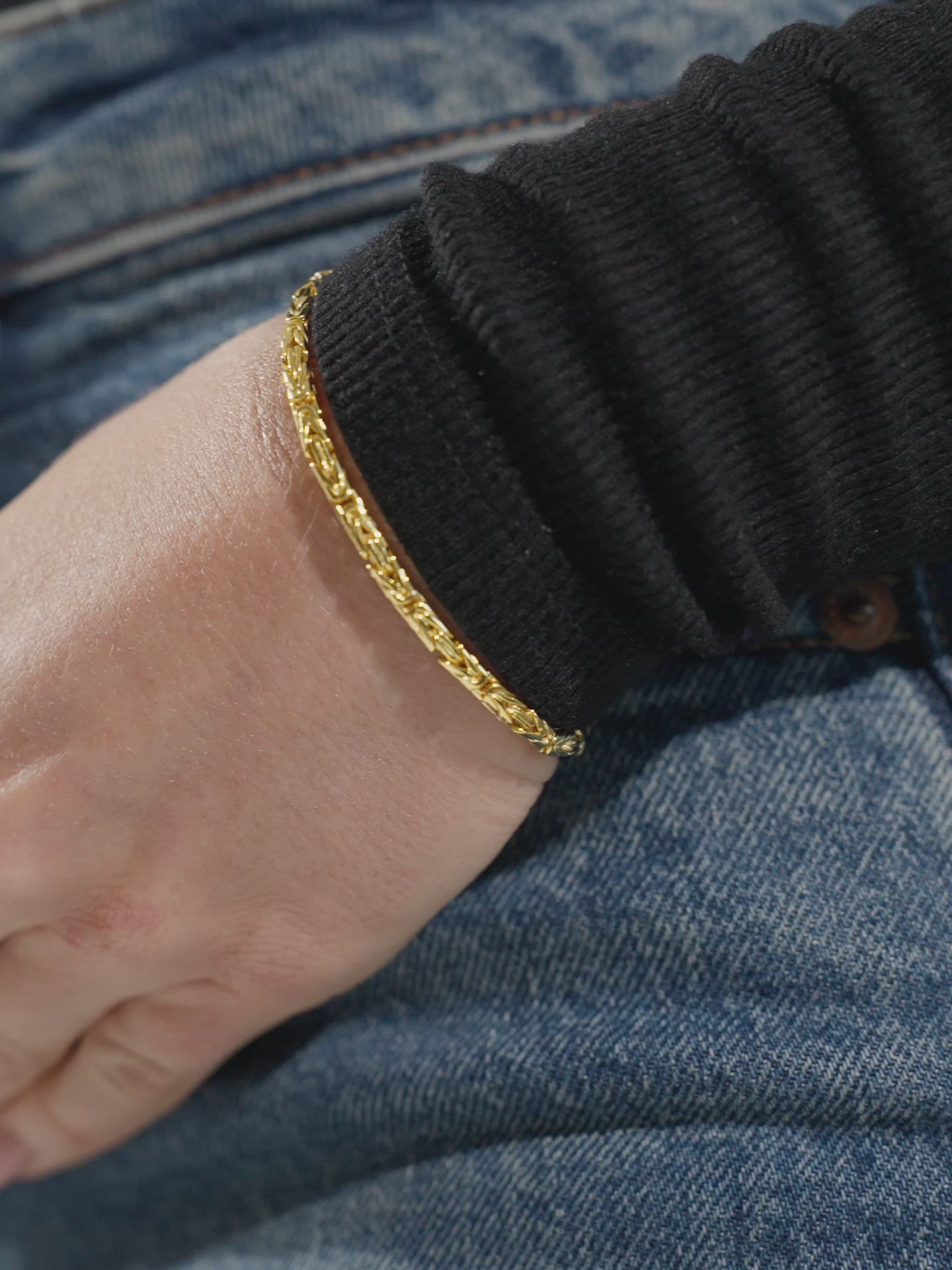 DEVATA Bali Borobudur Chain Bracelet Gold Plated Sterling Silver