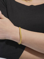 DEVATA Bali Dragon Bone Chain Bracelet Gold Plated Sterling Silver