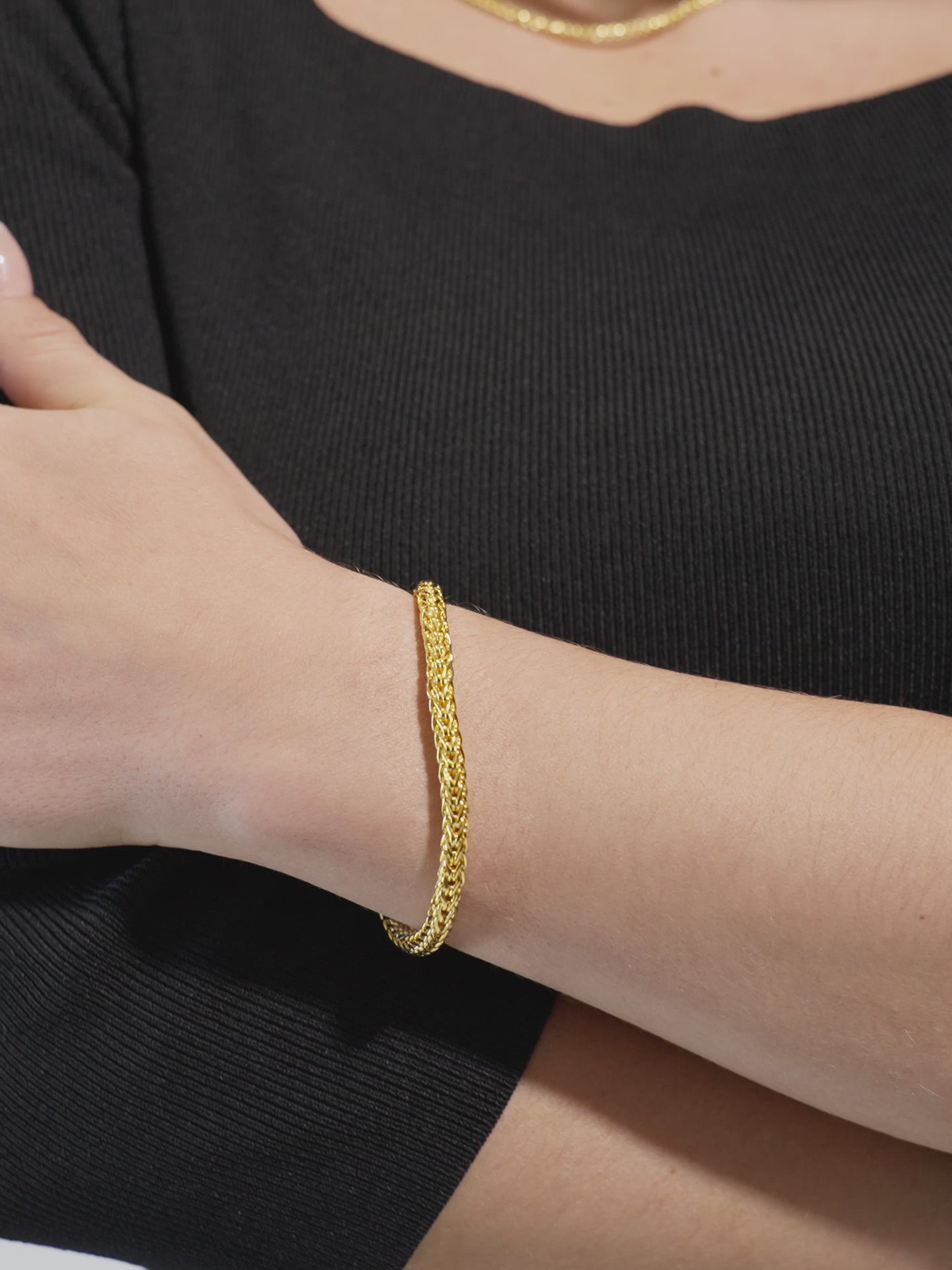 DEVATA Bali Dragon Bone Chain Bracelet Gold Plated Sterling Silver