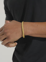 DEVATA Bali Dragon Bone Chain Bracelet Gold Plated Sterling Silver