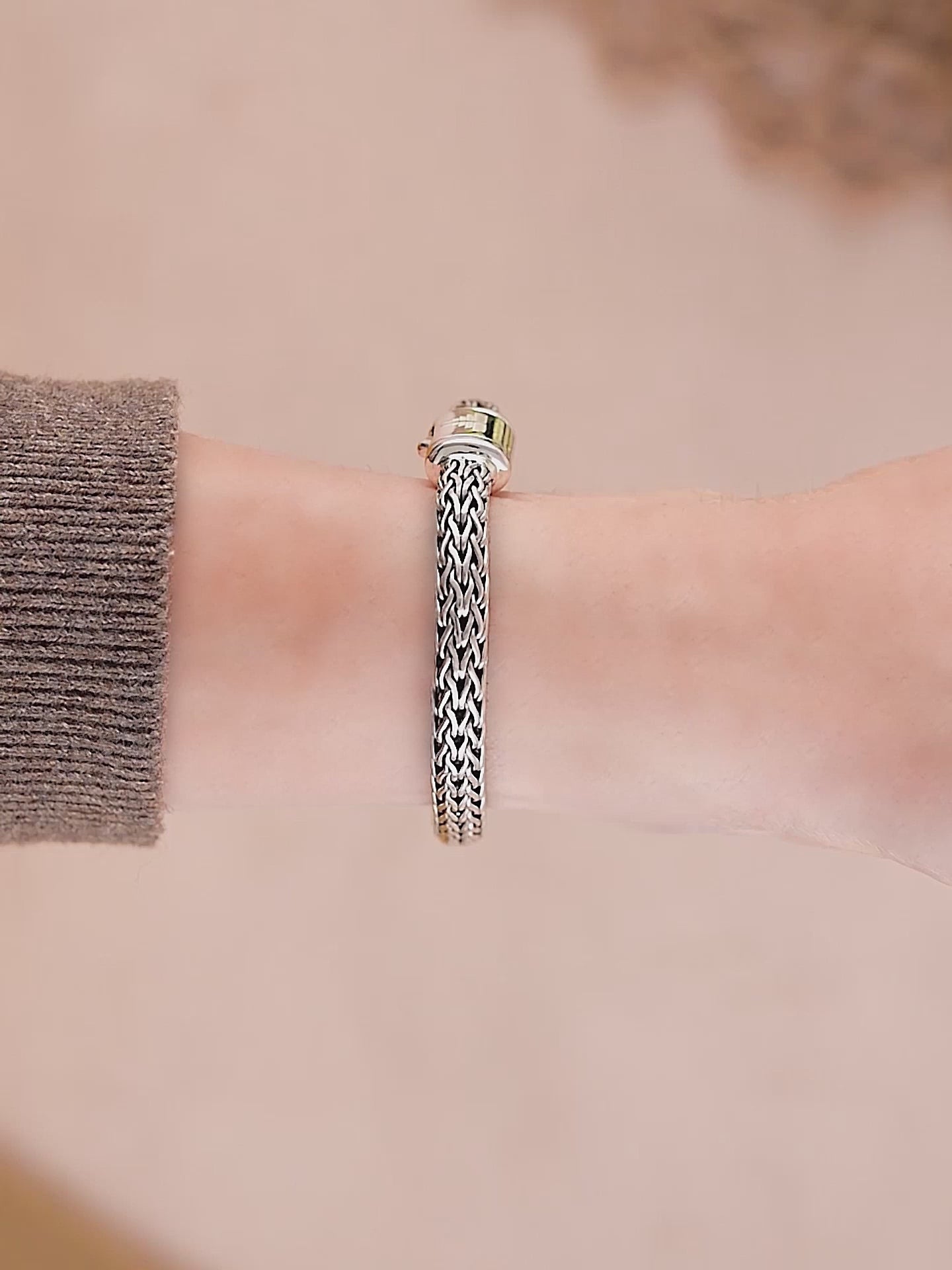 DEVATA Bali Dragon Bone Chain Bracelet Sterling Silver