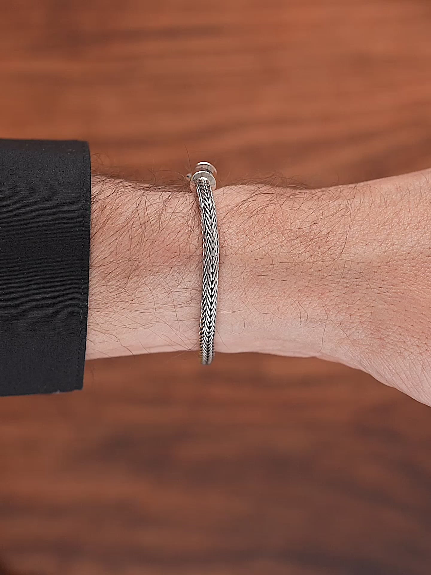 DEVATA Bali Foxtail Chain Bracelet Sterling Silver