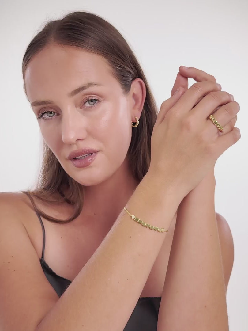 DEVATA Sweet Heart Ring in Gold Plated Sterling Silver