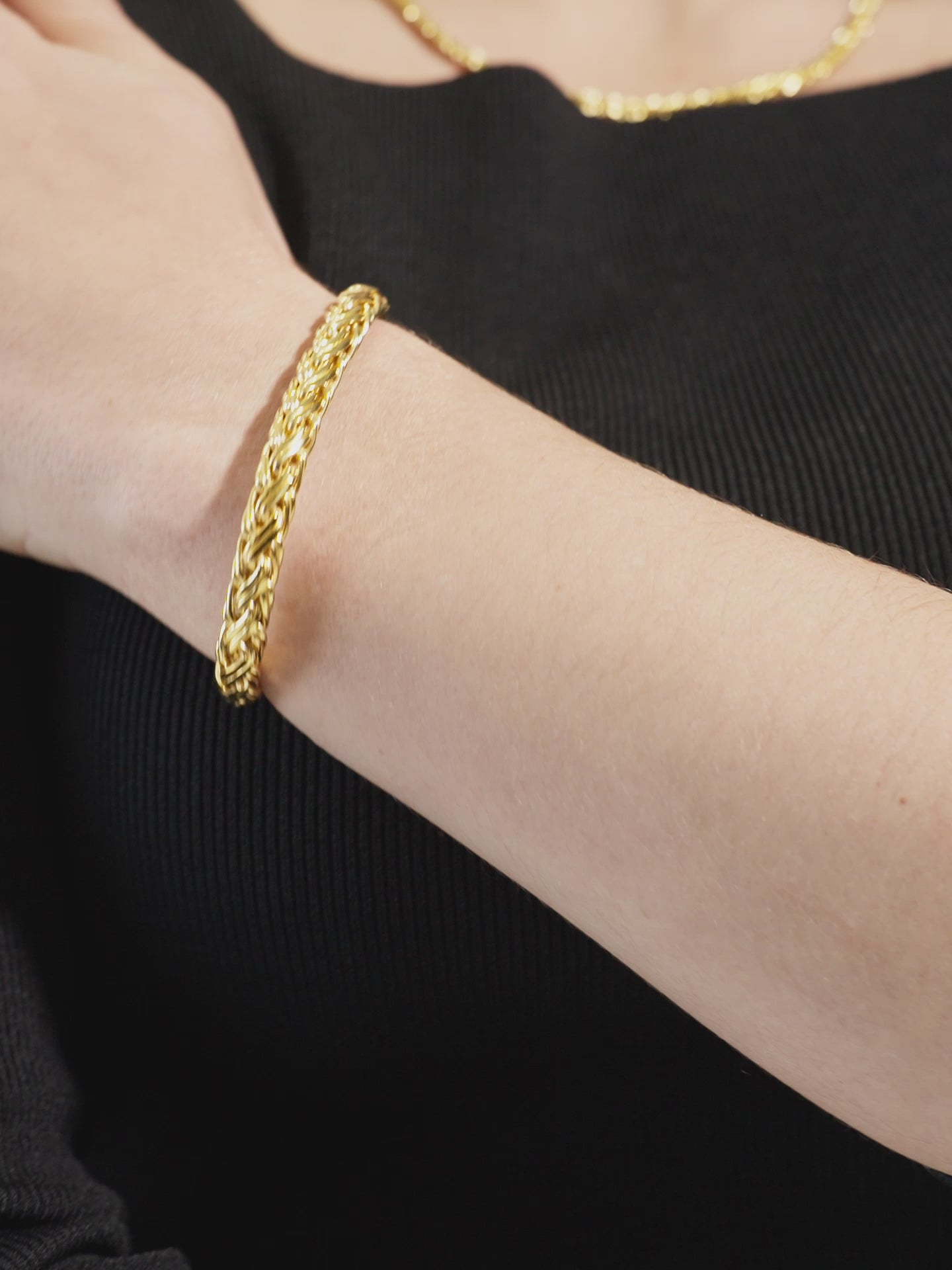 DEVATA Bali Paddy Chain Bracelet Gold Plated Sterling Silver