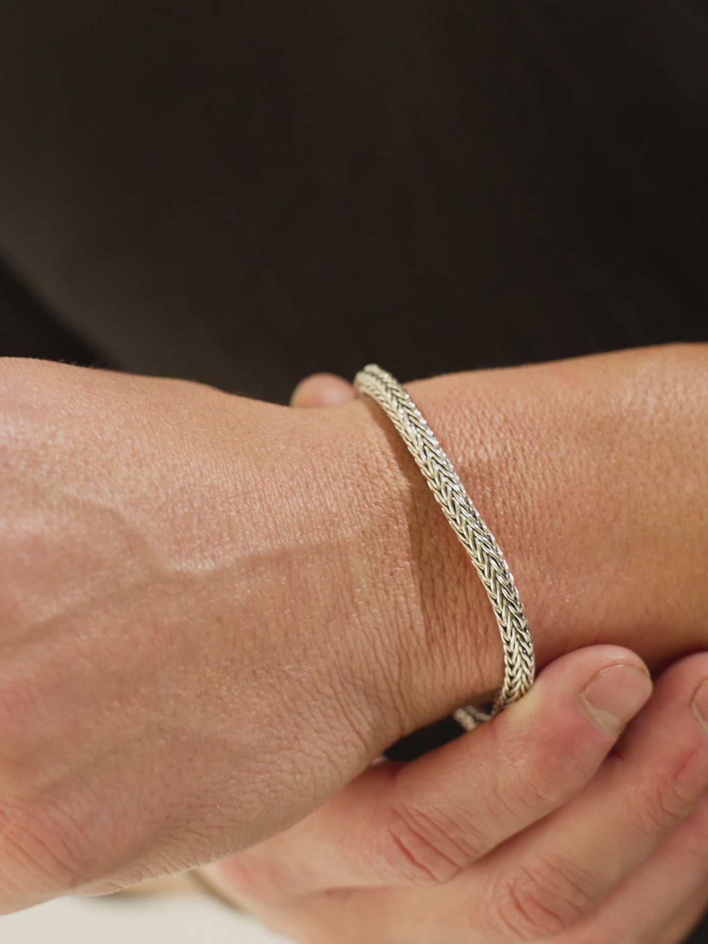 DEVATA Bali Foxtail Chain Bracelet Sterling Silver