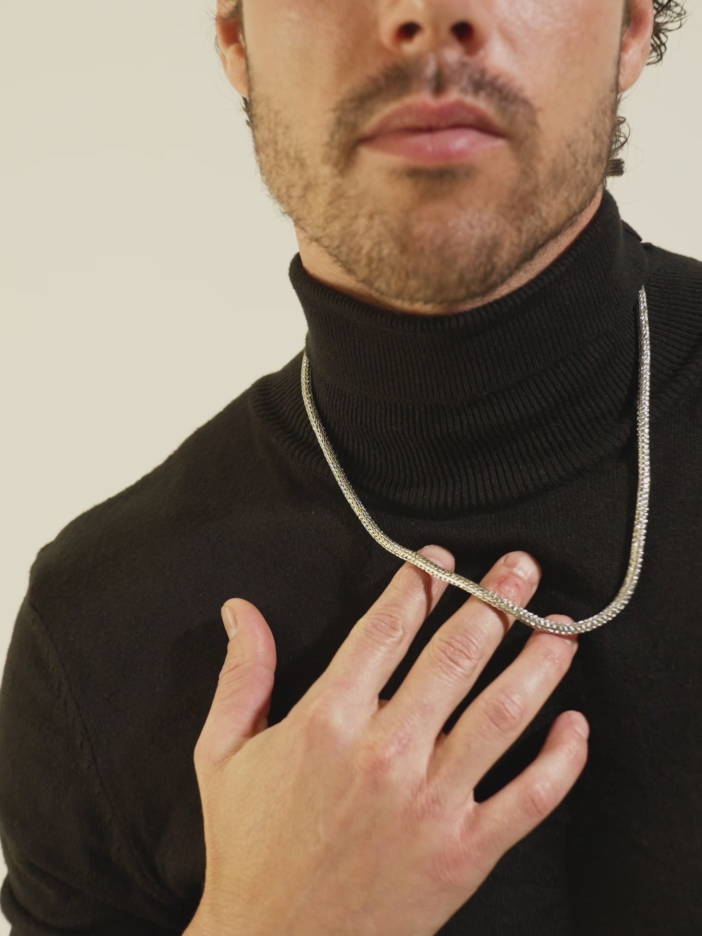 DEVATA Bali Foxtail Chain Necklace Sterling Silver