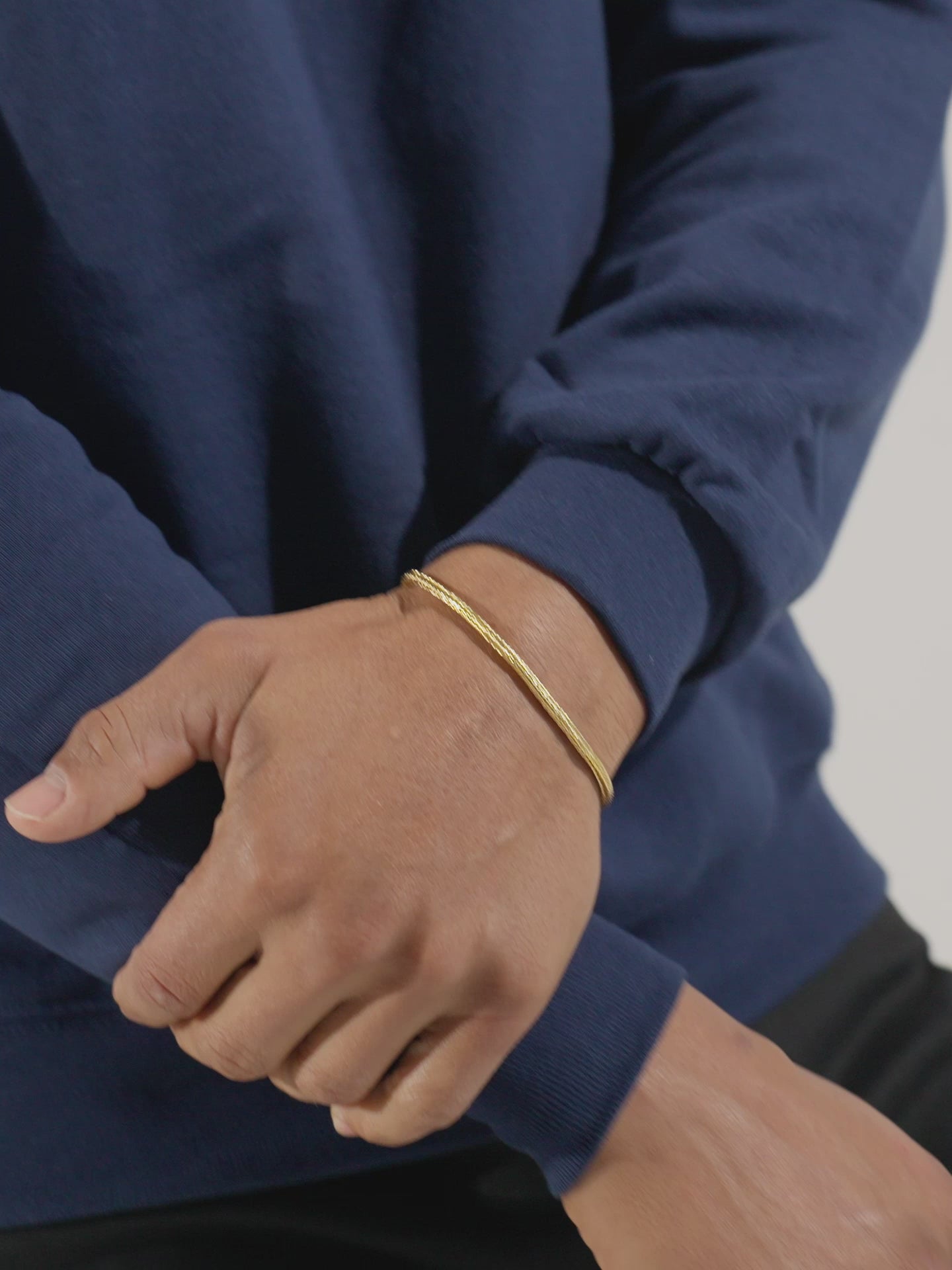 DEVATA Bali Foxtail Chain Bracelet Gold Plated Sterling Silver