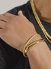 DEVATA Bali Dragon Bone Chain Bracelet Gold Plated Sterling Silver