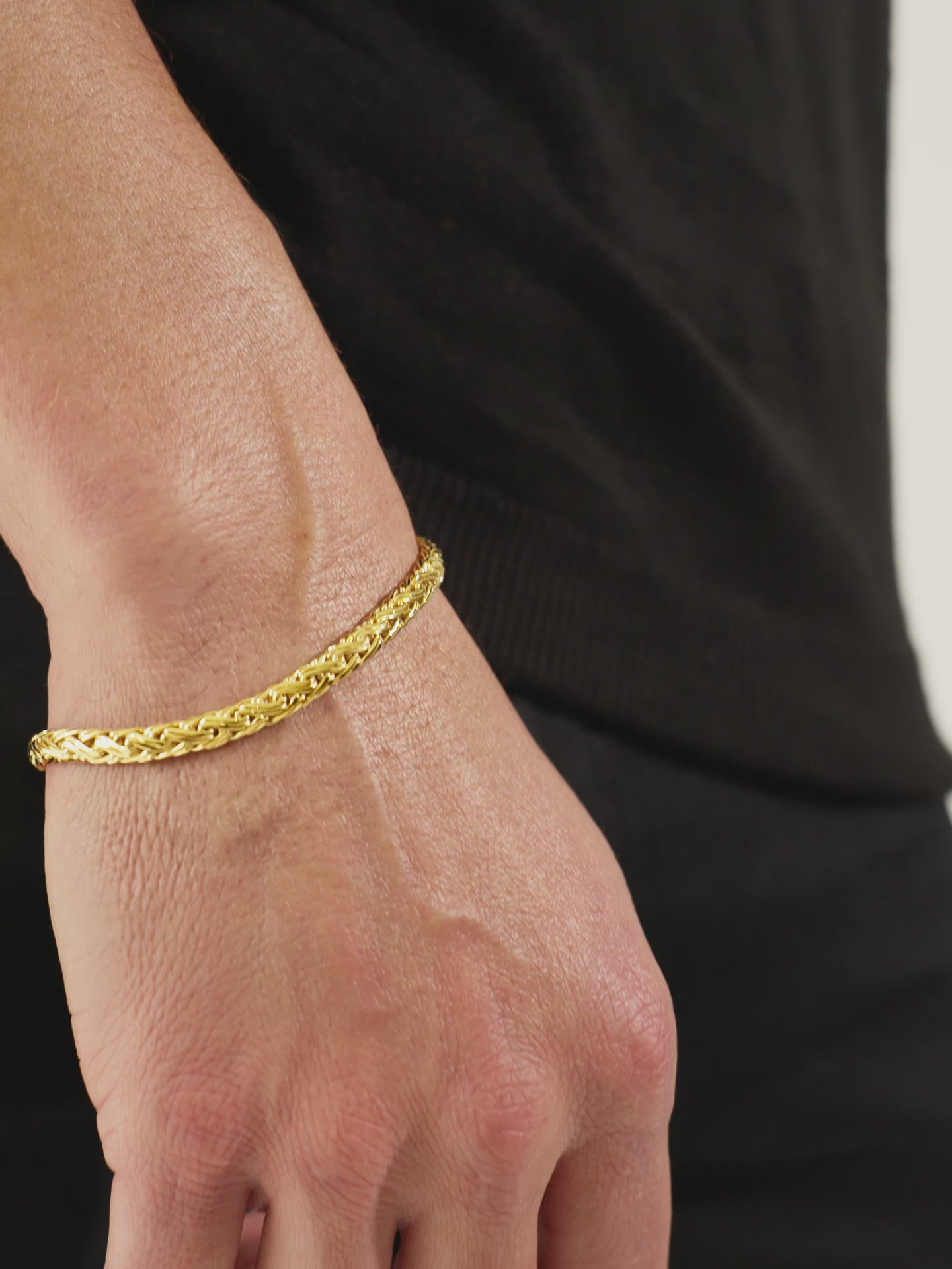 DEVATA Bali Paddy Chain Bracelet Gold Plated Sterling Silver
