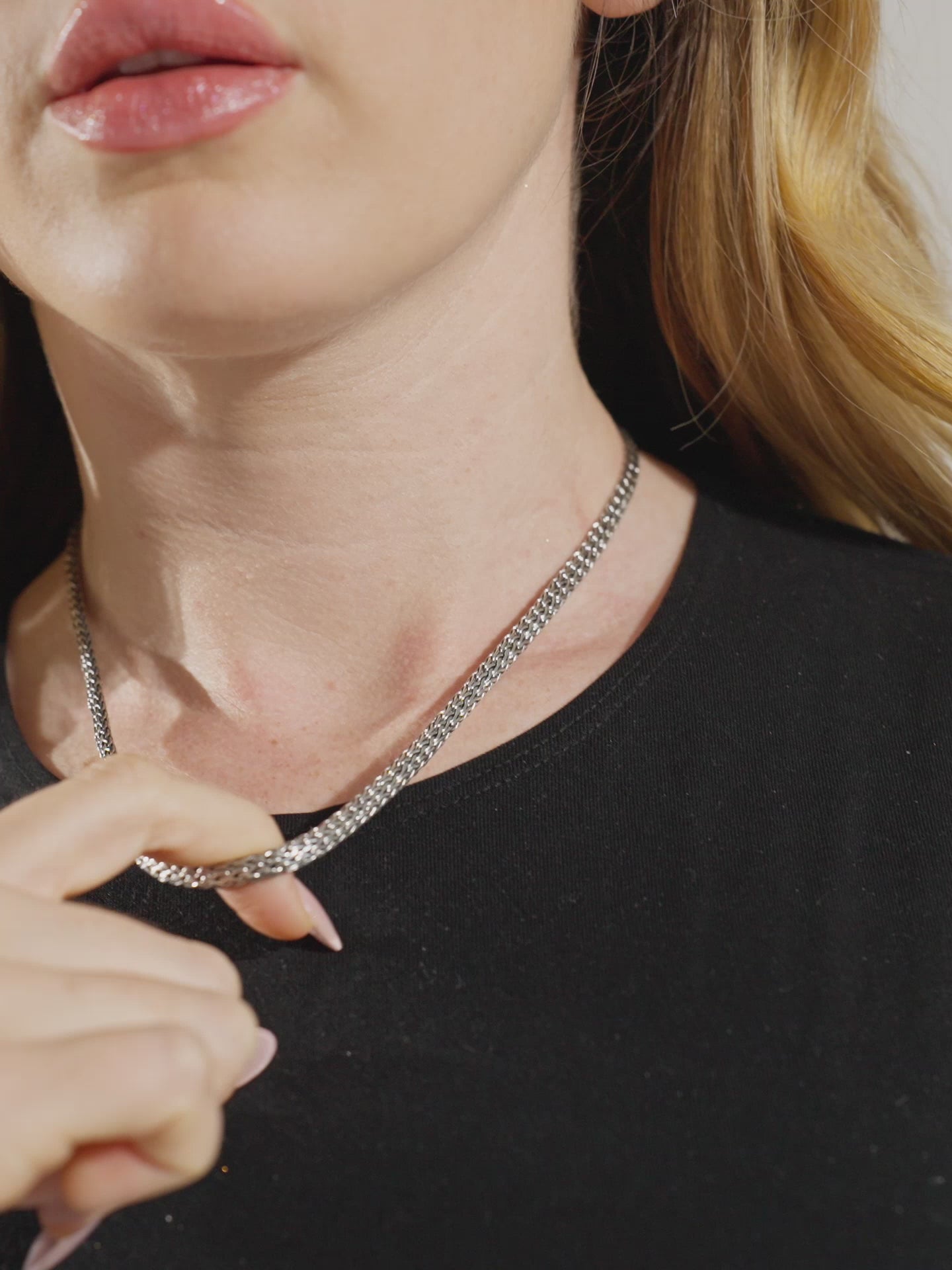 DEVATA Bali Dragon Bone Chain Necklace Sterling Silver
